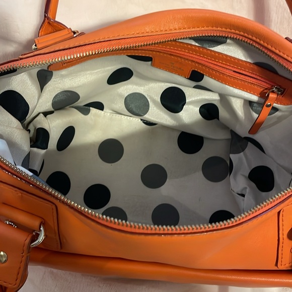 Kate Spade Orange Tompkins Square Billie Satchel Leather Bag - Picture 8 of 9